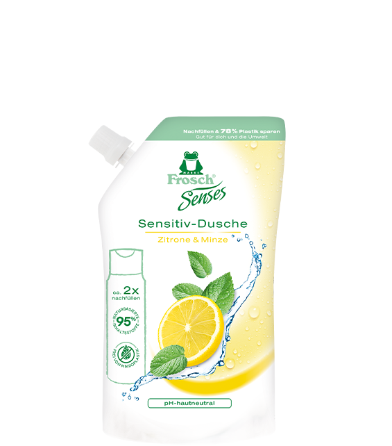 Produktabbiödung Zitrone & Minze Sensitiv-Dusche Nachfüllbeutel